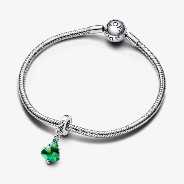 Pandora Sparkling Christmas Tree Dangle Charm Image 5 Arezzo Jewelers Elmwood, IL