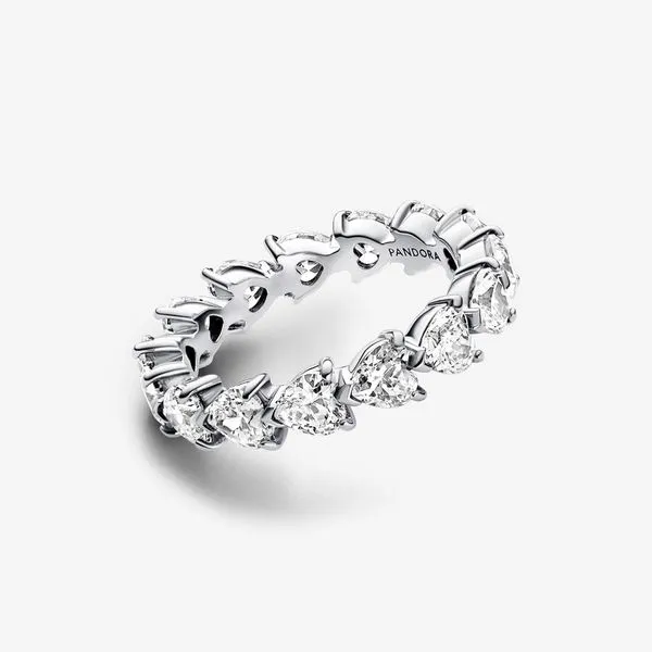 Row of Hearts Eternity Ring Image 3 Arezzo Jewelers Elmwood Park, IL