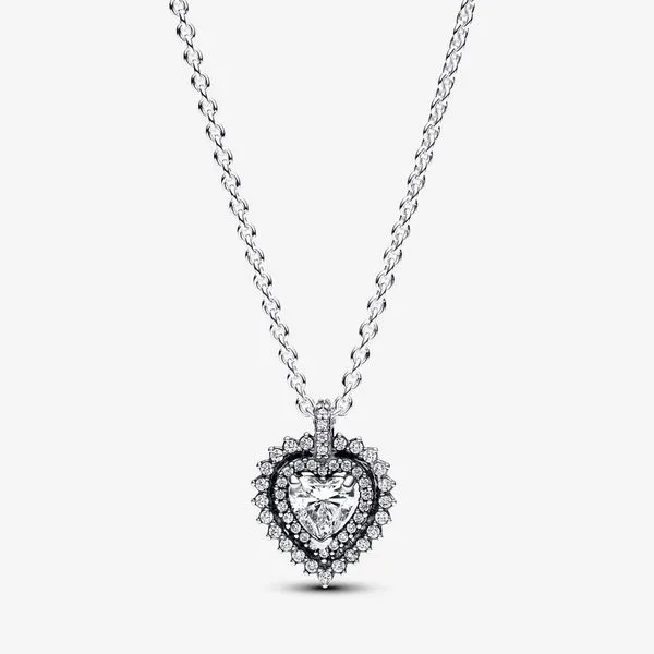 Sparkling Heart Halo Pendant Necklace Arezzo Jewelers Elmwood Park, IL