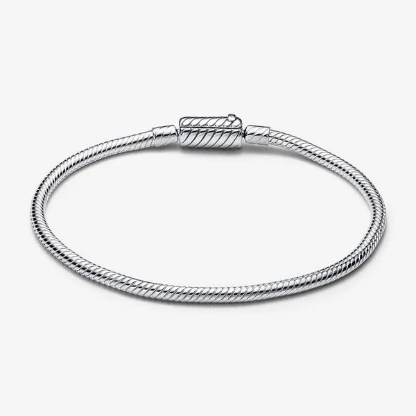 Pandora Moments Sliding Magnetic Clasp Snake Chain Bracelet - Size 7.5