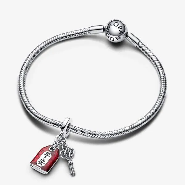 Pandora Lucky Amulet Double Dangle Charm Image 3 Arezzo Jewelers Elmwood, IL