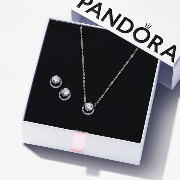 Pandora Sparkling Round Cut Jewelry Set Arezzo Jewelers Elmwood Park, IL