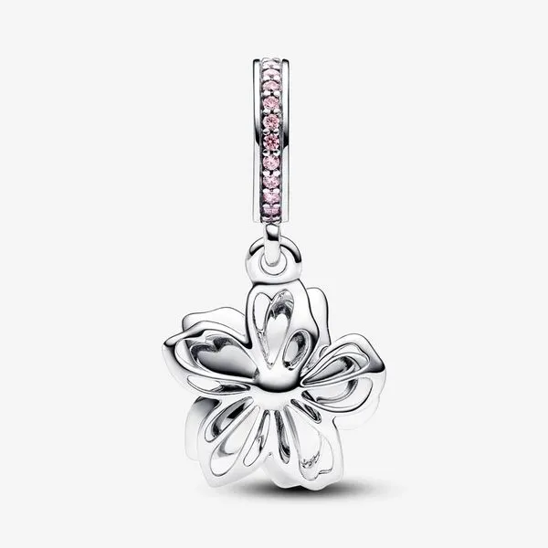 Pandora Cherry Blossom Dangle Charm Image 3 Arezzo Jewelers Elmwood, IL