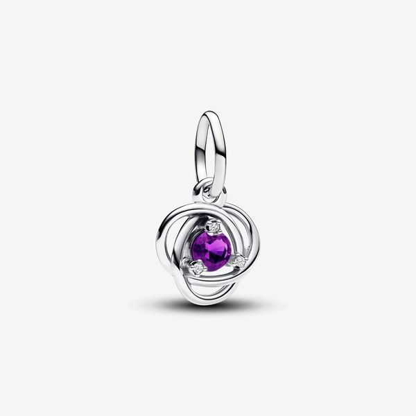 Pandora February Purple Eternity Circle Dangle Charm Arezzo Jewelers Elmwood Park, IL