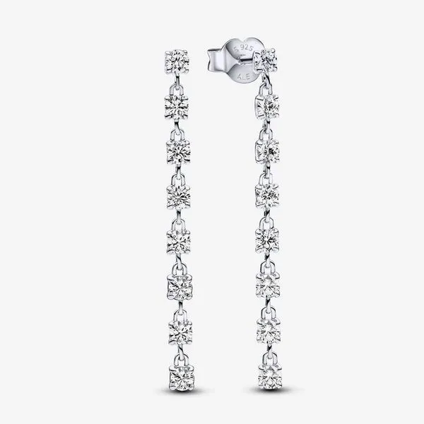 Pandora Sparkling Eight Stones Drop Earrings Arezzo Jewelers Elmwood Park, IL