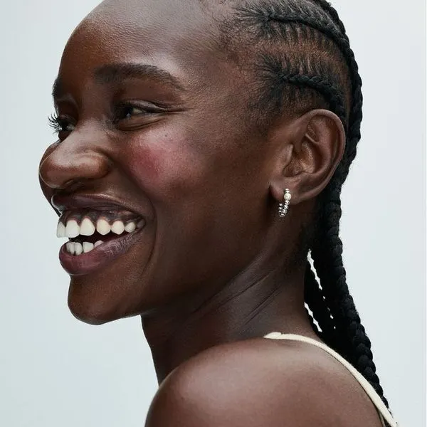 Pandora Freshwater Cultured Pearl & Beads Hoop Earrings Image 2 Arezzo Jewelers Elmwood Park, IL