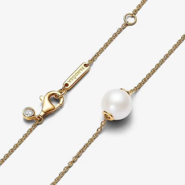 Pandora Freshwater Cultured Pearl Collier Necklace Image 4 Arezzo Jewelers Elmwood, IL