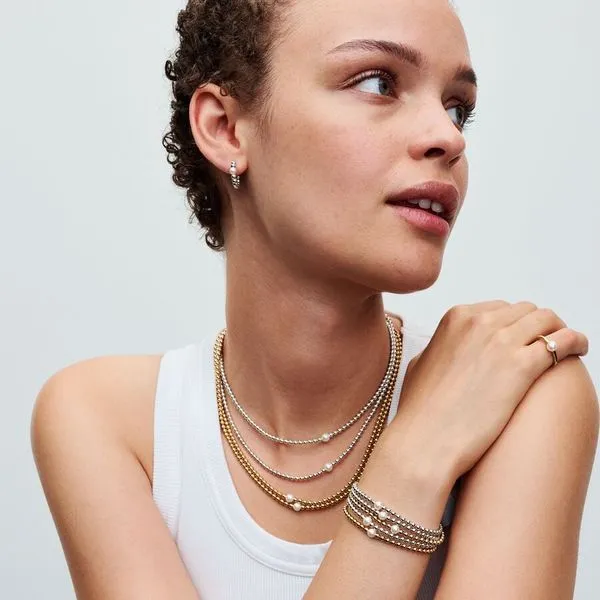 Pandora Freshwater Cultured Pearl & Beads Collier Necklace Image 3 Arezzo Jewelers Elmwood, IL