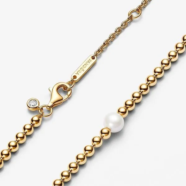Pandora Freshwater Cultured Pearl & Beads Collier Necklace Image 4 Arezzo Jewelers Elmwood, IL
