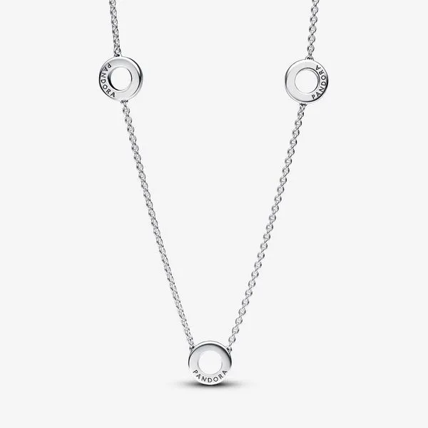 Pandora Pave Circles Chain Necklace Image 4 Arezzo Jewelers Elmwood Park, IL