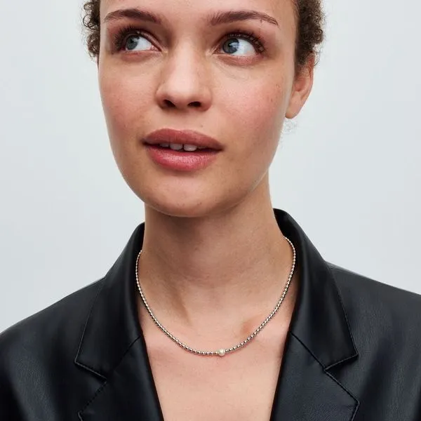Pandora Freshwater Cultured Pearl & Beads Collier Necklace Image 2 Arezzo Jewelers Elmwood Park, IL