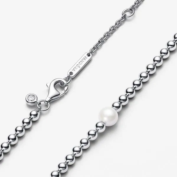 Pandora Freshwater Cultured Pearl & Beads Collier Necklace Image 4 Arezzo Jewelers Elmwood Park, IL