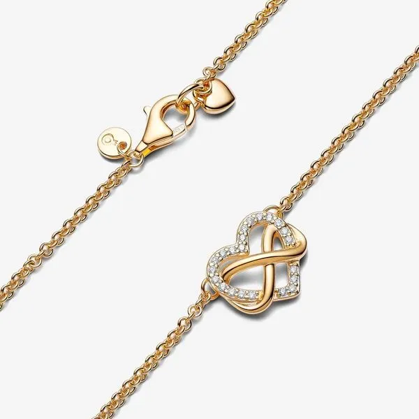Pandora Sparkling Infinity Heart Collier Necklace Image 4 Arezzo Jewelers Elmwood, IL