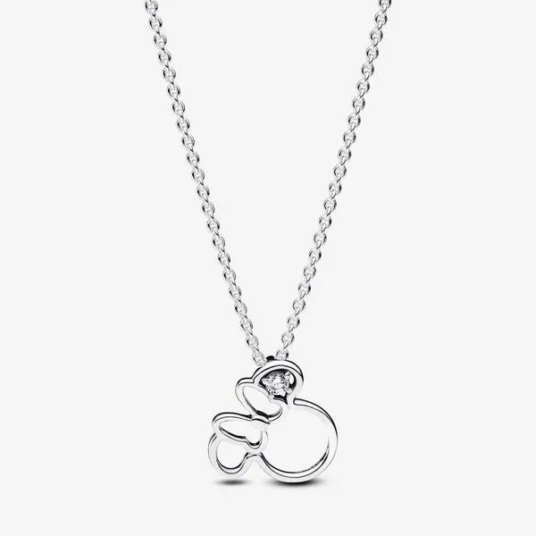 Pandora Disney Minnie Mouse Silhouette Collier Necklace Arezzo Jewelers Elmwood Park, IL