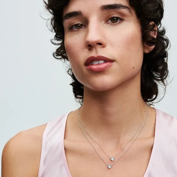 Pandora Forever & Always Splittable Heart Collier Necklaces Image 2 Arezzo Jewelers Elmwood Park, IL