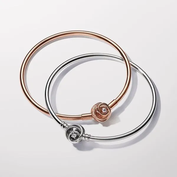 Pandora Moments Encircled Clasp Bangle - 6.7