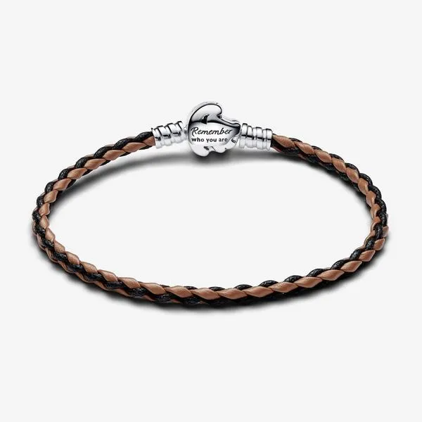 Disney The Lion King Clasp Pandora Moments Braided Leather Bracelet - 7.5