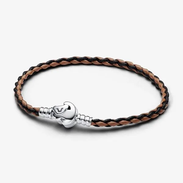 Disney The Lion King Clasp Pandora Moments Braided Leather Bracelet - 7.5