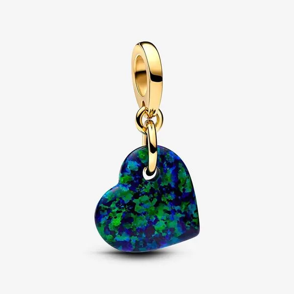 Pandora Opalescent Green Heart Dangle Charm Arezzo Jewelers Elmwood Park, IL