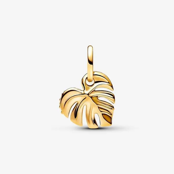 Pandora Sparkling Monstera Leaf Dangle Charm Image 4 Arezzo Jewelers Elmwood Park, IL