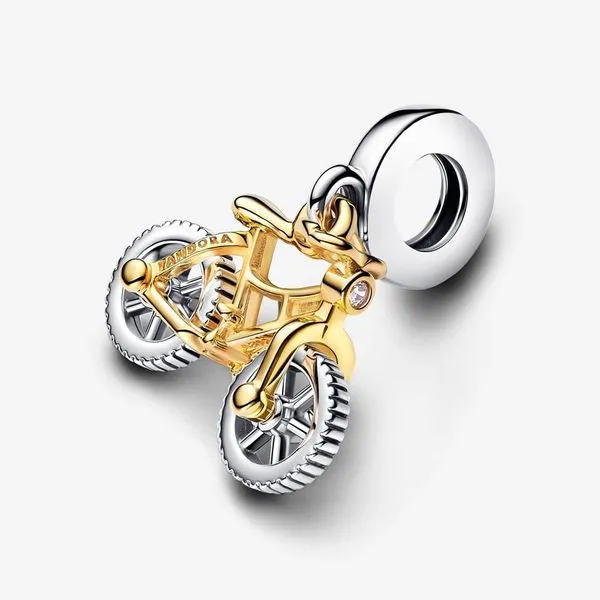 Two-tone Spinning Wheels Bicycle Dangle Charm Image 4 Arezzo Jewelers Elmwood, IL