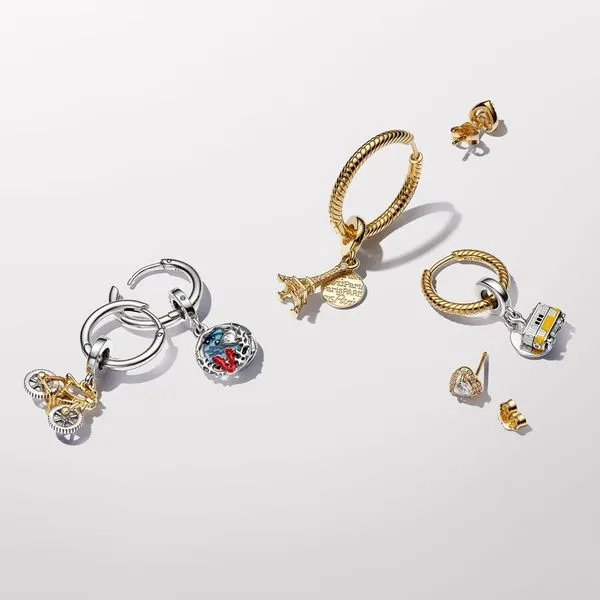 Two-tone Spinning Wheels Bicycle Dangle Charm Image 5 Arezzo Jewelers Elmwood, IL