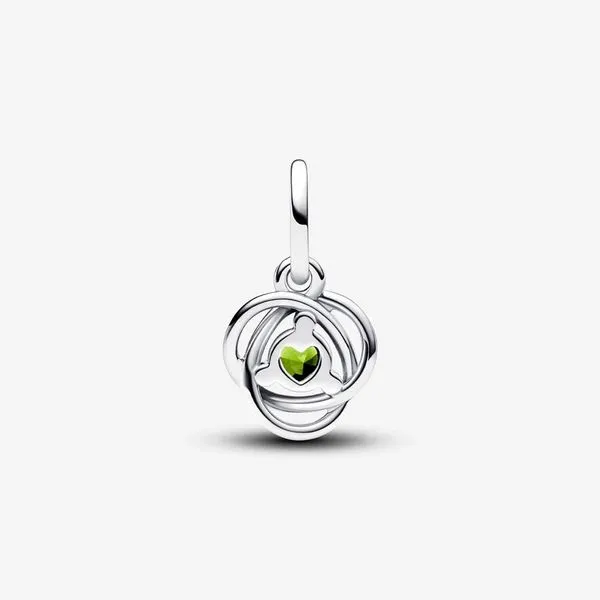 August Spring Green Eternity Circle Dangle Charm Image 3 Arezzo Jewelers Elmwood Park, IL