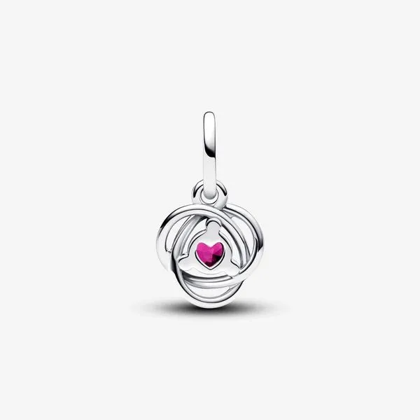 October Pink Eternity Circle Dangle Charm Image 3 Arezzo Jewelers Elmwood Park, IL