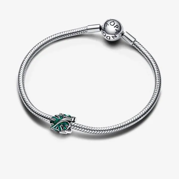 Pandora Green Monstera Leaves Charm Image 5 Arezzo Jewelers Elmwood, IL