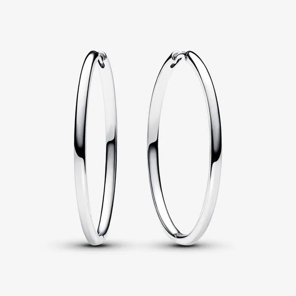 Pandora Moments 40 mm Charm Hoop Earrings Arezzo Jewelers Elmwood Park, IL
