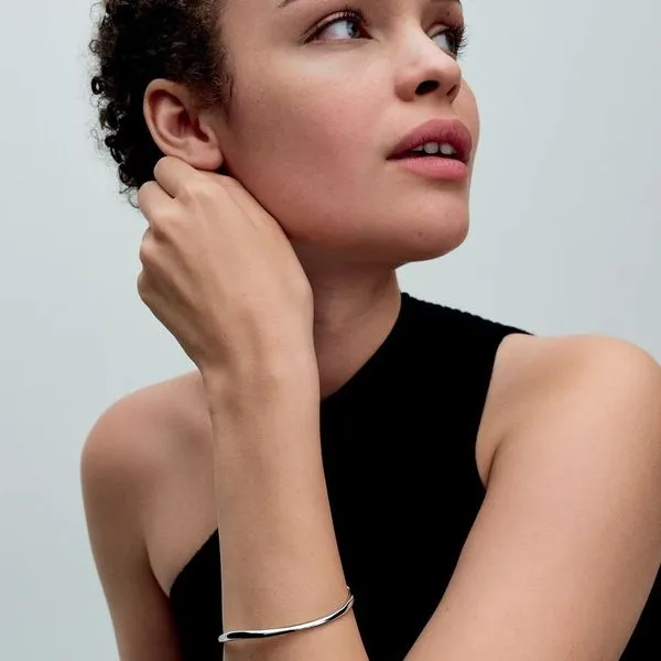 Pandora Organically Shaped Bangle - 8.3