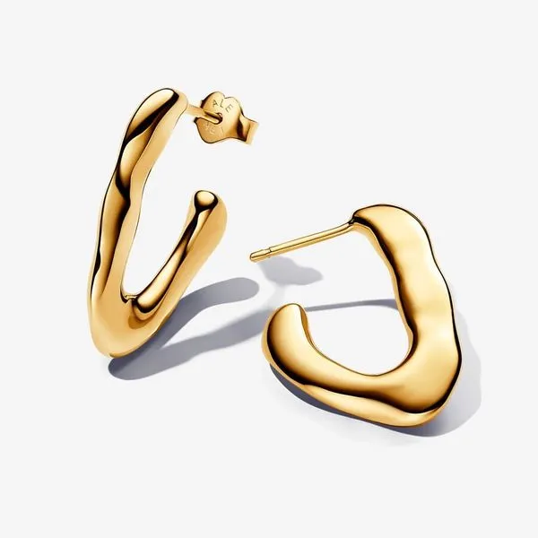 Organically V-shaped Open Hoop Earrings Arezzo Jewelers Elmwood Park, IL
