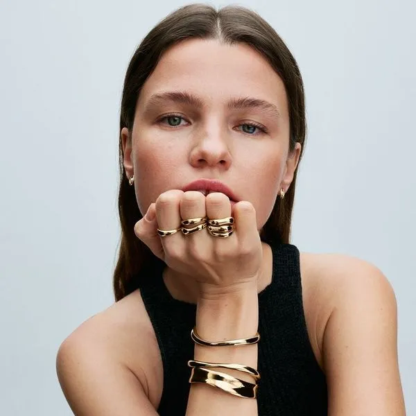 Organically Shaped Stacking Rings - Size 7.5 Image 2 Arezzo Jewelers Elmwood, IL