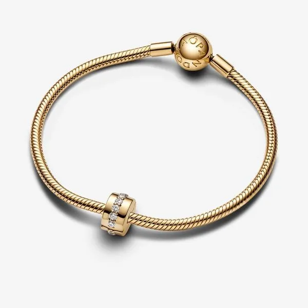 Pandora Clear Sparkling Row Clip Charm Image 3 Arezzo Jewelers Elmwood Park, IL