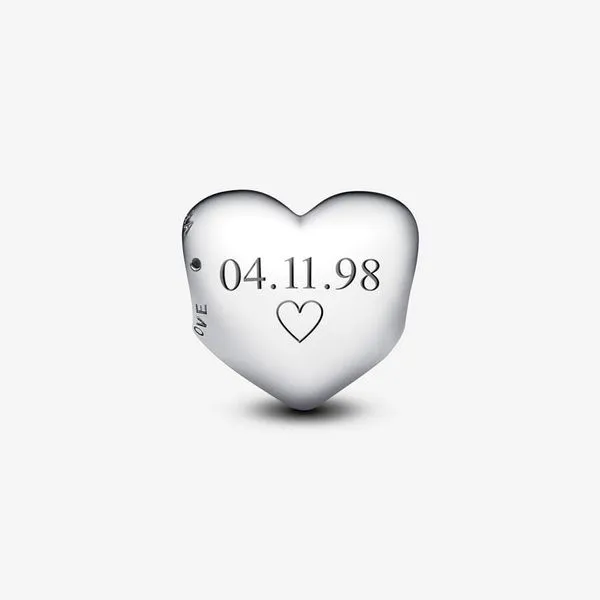 Pandora Be Love Engravable Heart Charm Image 4 Arezzo Jewelers Elmwood, IL
