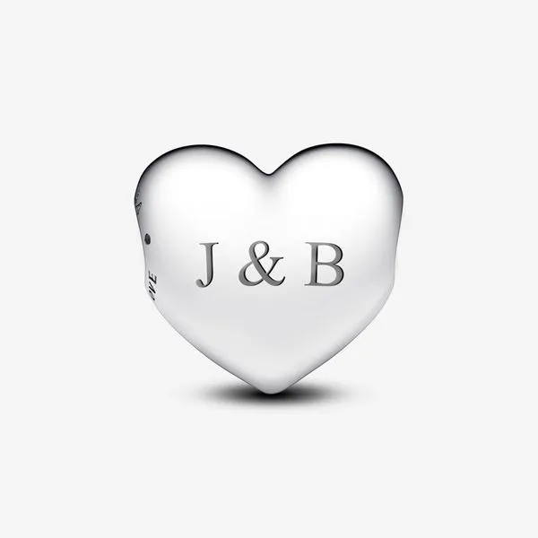Pandora Be Love Engravable Large Heart Charm Image 4 Arezzo Jewelers Elmwood, IL