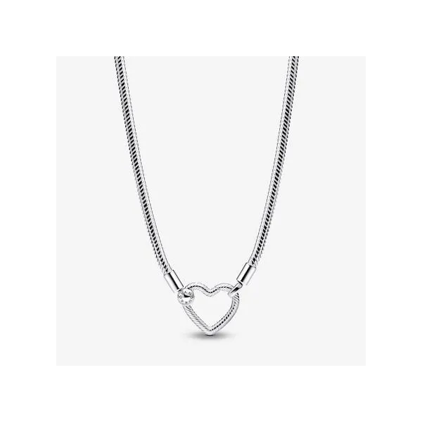 Pandora Heart Closure Snake Chain Necklace Arezzo Jewelers Elmwood, IL