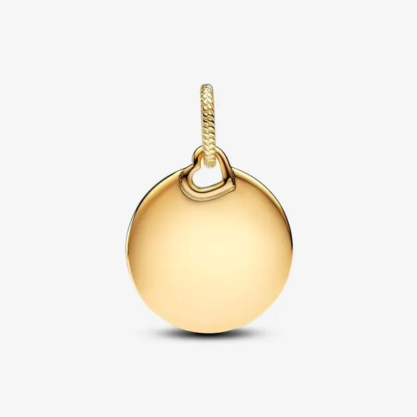 Pandora Engravable Round Tag Dangle Charm Image 4 Arezzo Jewelers Elmwood, IL