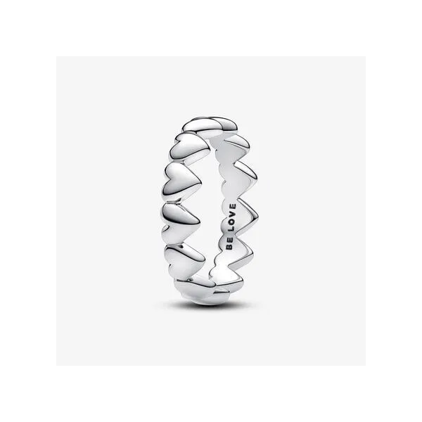 Pandora Row of Hearts Ring - Size 8 Arezzo Jewelers Elmwood Park, IL