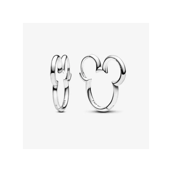 Disney Mickey Mouse Silhouette Hoop Earrings Arezzo Jewelers Elmwood Park, IL