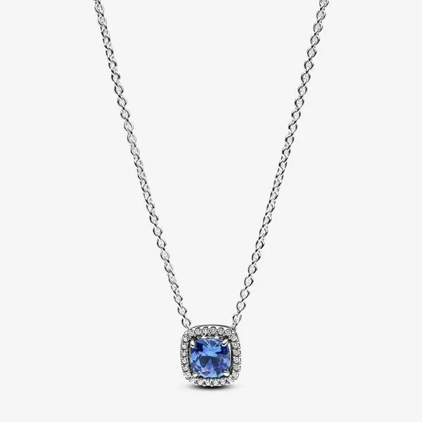 Pandora Sparkling Square Blue Halo Jewelry Gift Set Image 4 Arezzo Jewelers Elmwood Park, IL