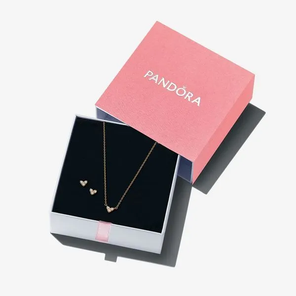 Pandora Triple Stone Heart Jewelry Gift Set Arezzo Jewelers Elmwood Park, IL
