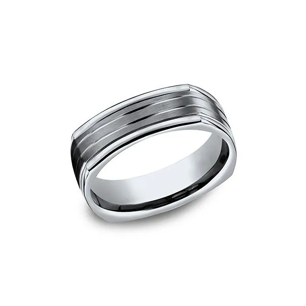 Forge - Titanium Square Wedding Band Image 2 Arezzo Jewelers Elmwood, IL