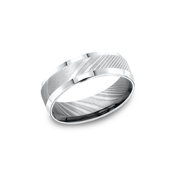 Damascus Steel 7mm Band Arezzo Jewelers Elmwood Park, IL