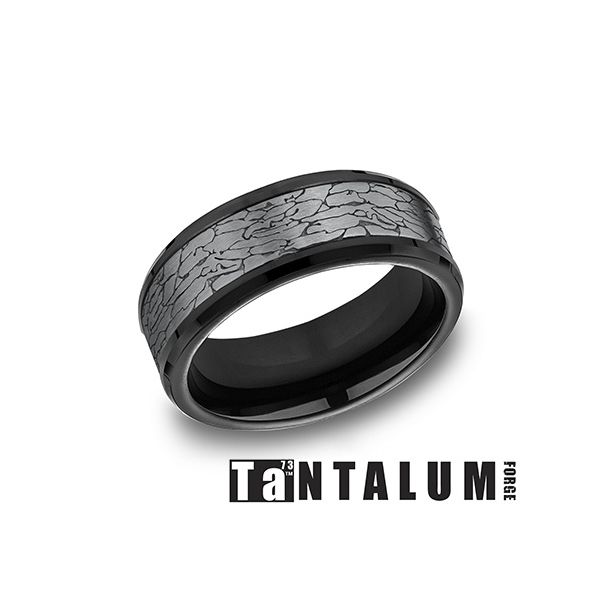 Tantalum & Titanium Inlay 8mm Wedding Band Arezzo Jewelers Elmwood Park, IL