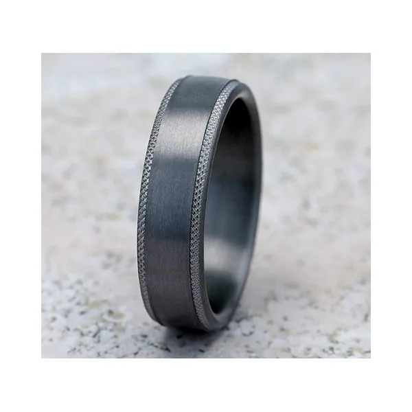 THE ROGUE Tantalum Grey Metal 6.5mm Wedding Band Image 2 Arezzo Jewelers Elmwood Park, IL