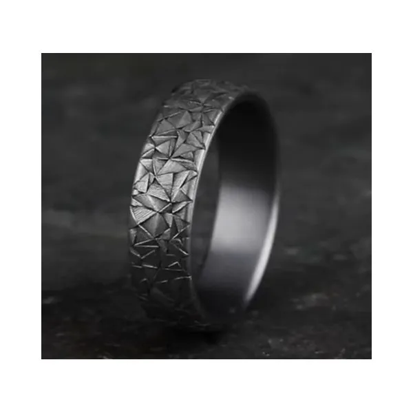 THE KALEIDOSCOPE Tantalum Grey Metal 6.5mm Wedding Band Image 3 Arezzo Jewelers Elmwood Park, IL