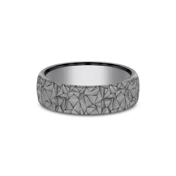 THE KALEIDOSCOPE Tantalum Grey Metal 6.5mm Wedding Band Image 4 Arezzo Jewelers Elmwood Park, IL