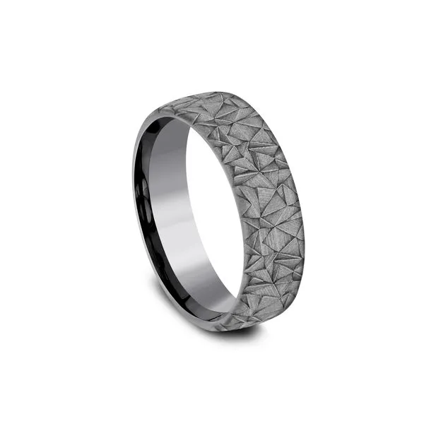 THE KALEIDOSCOPE Tantalum Grey Metal 6.5mm Wedding Band Image 5 Arezzo Jewelers Elmwood Park, IL