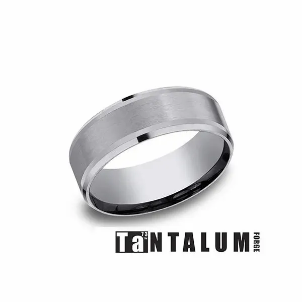 Tantalum Grey Metal 8mm Wedding Band Arezzo Jewelers Elmwood Park, IL